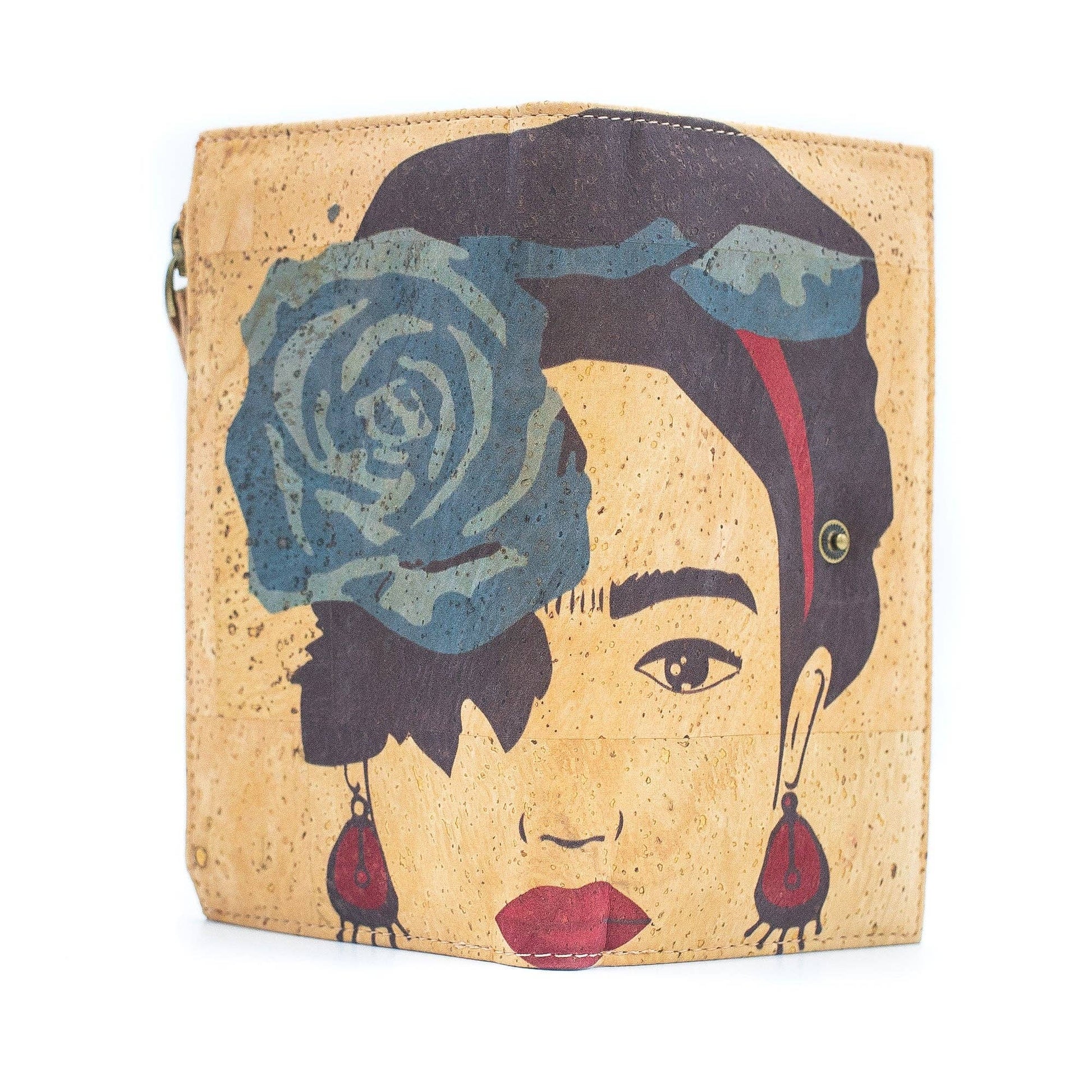 FRIDA KAHLO Cork wallet RFID BAG-2075 - Só Verde