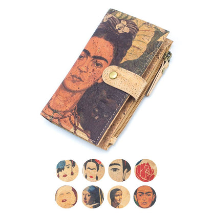 FRIDA KAHLO Cork wallet RFID BAG-2075 - Só Verde