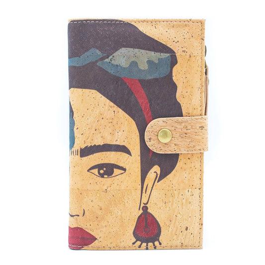 FRIDA KAHLO Cork wallet RFID BAG-2075 - Só Verde