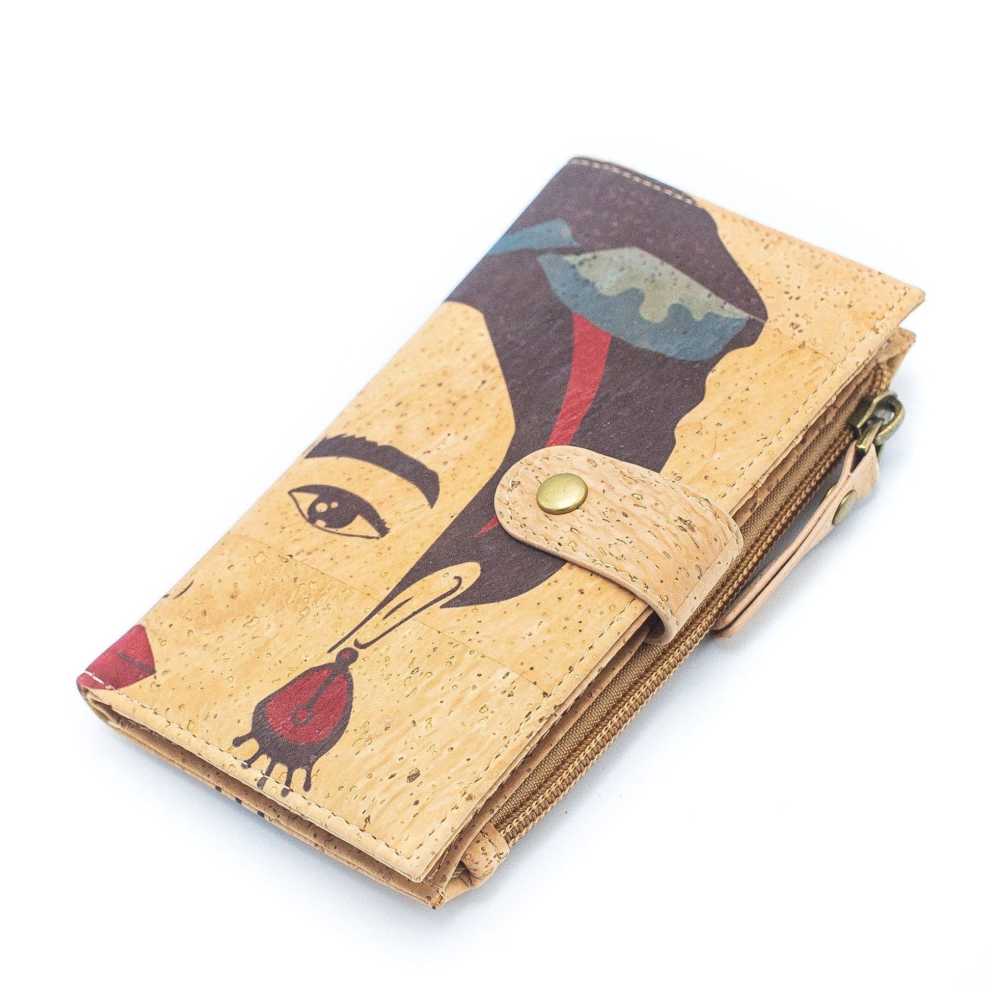 FRIDA KAHLO Cork wallet RFID BAG-2075 - Só Verde