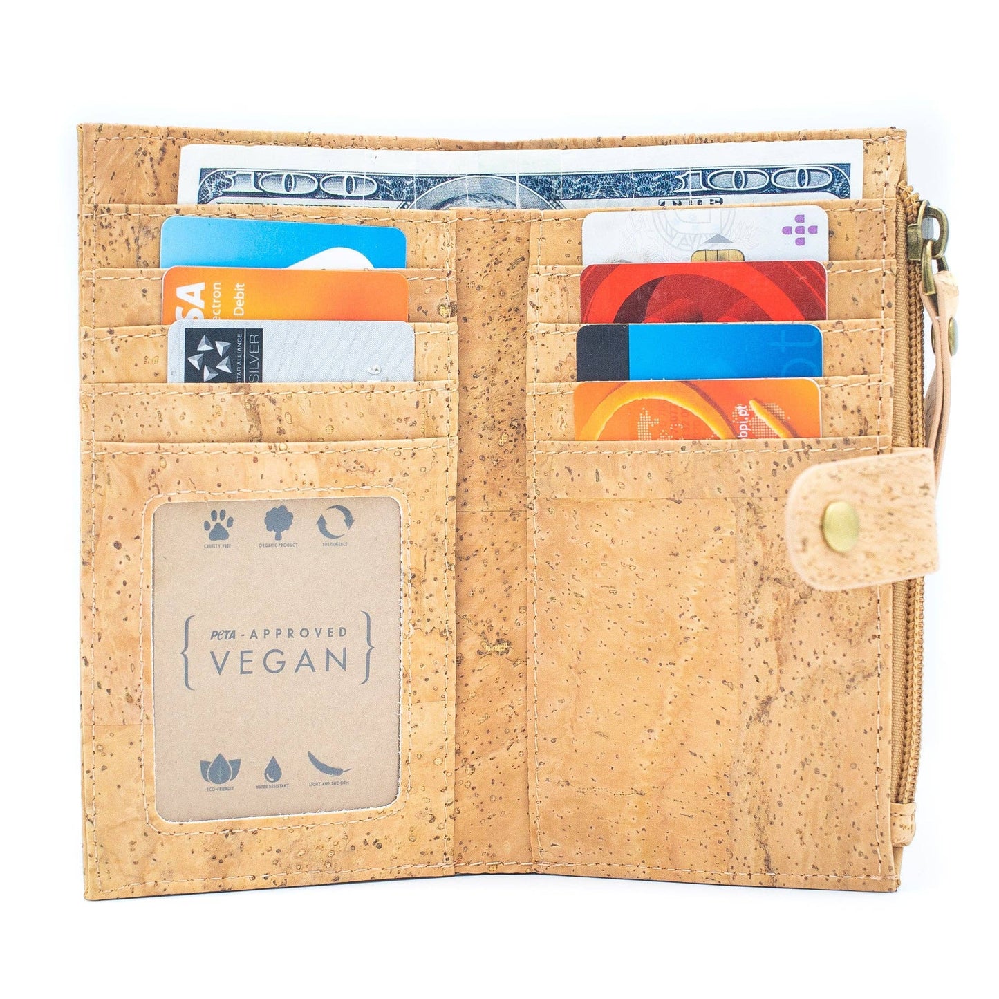 FRIDA KAHLO Cork wallet RFID BAG-2075 - Só Verde
