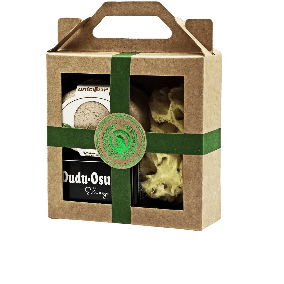 Gift set small cream white, natural sponge small - Só Verde