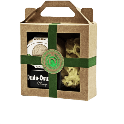 Gift set small cream white, natural sponge small - Só Verde