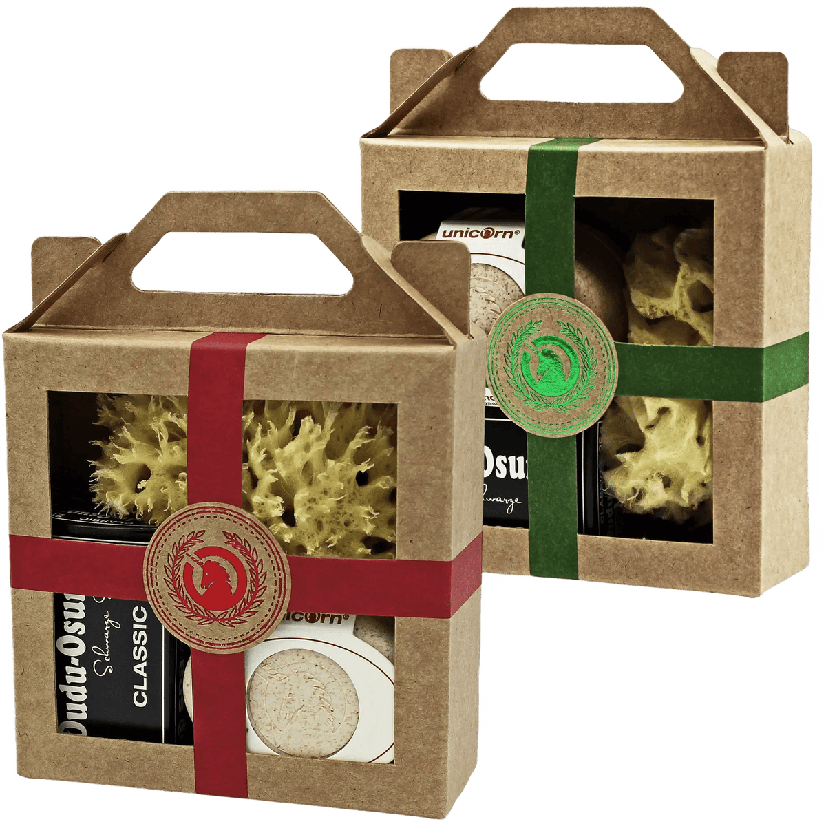Gift set small cream white, natural sponge small - Só Verde