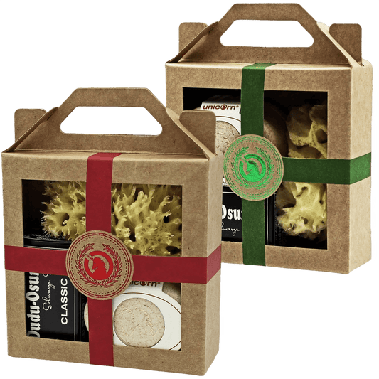 Gift set small cream white, natural sponge small - Só Verde