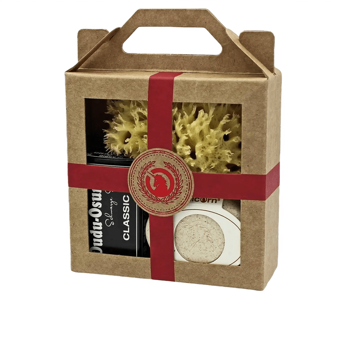 Gift set small cream white, natural sponge small - Só Verde