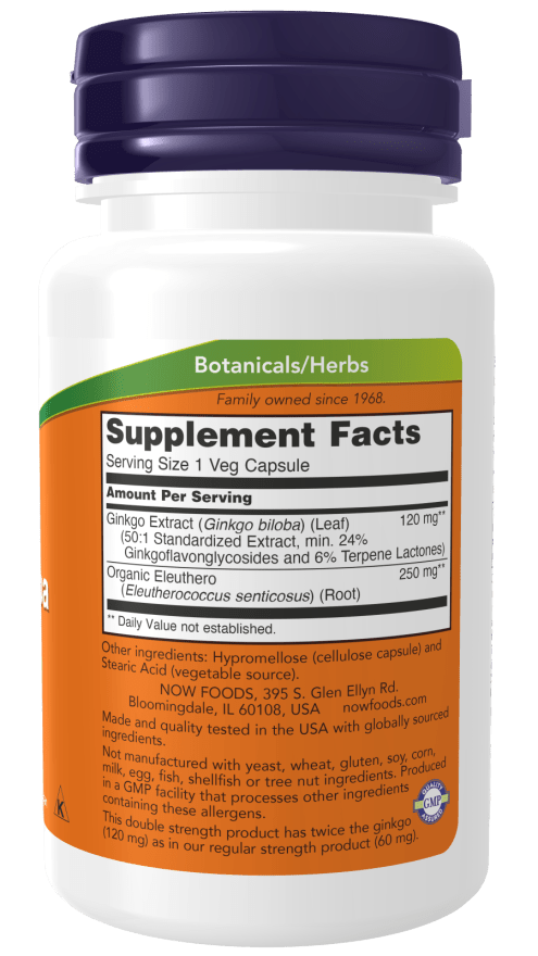 Ginkgo Biloba, Double Strength 120 mg Veg Capsules - Só Verde