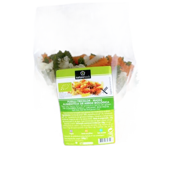 Gluten-free Tricolor Rice Fusilli - Só Verde