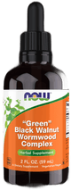"Green" Black Walnut Wormwood Complex Liquid NOW - Só Verde