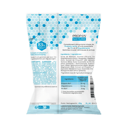 Green Propolis Gummies, Trace Elements & Pine - Sore Throat - Só Verde
