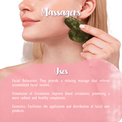 Gua Sha Massager Pack - Jade Roller - Só Verde