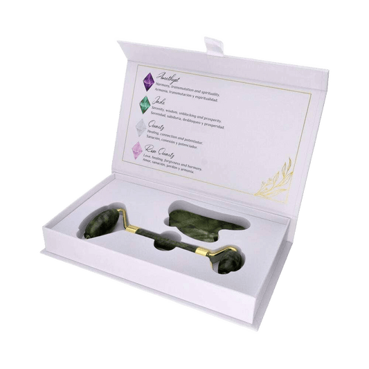 Gua Sha Massager Pack - Jade Roller - Só Verde