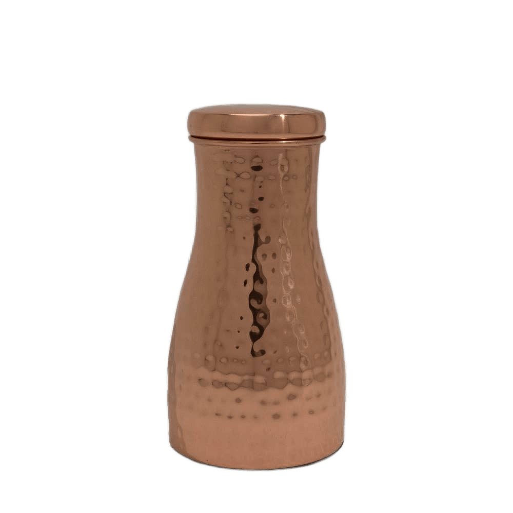 Hammered Copper Carafe with Lid - Só Verde