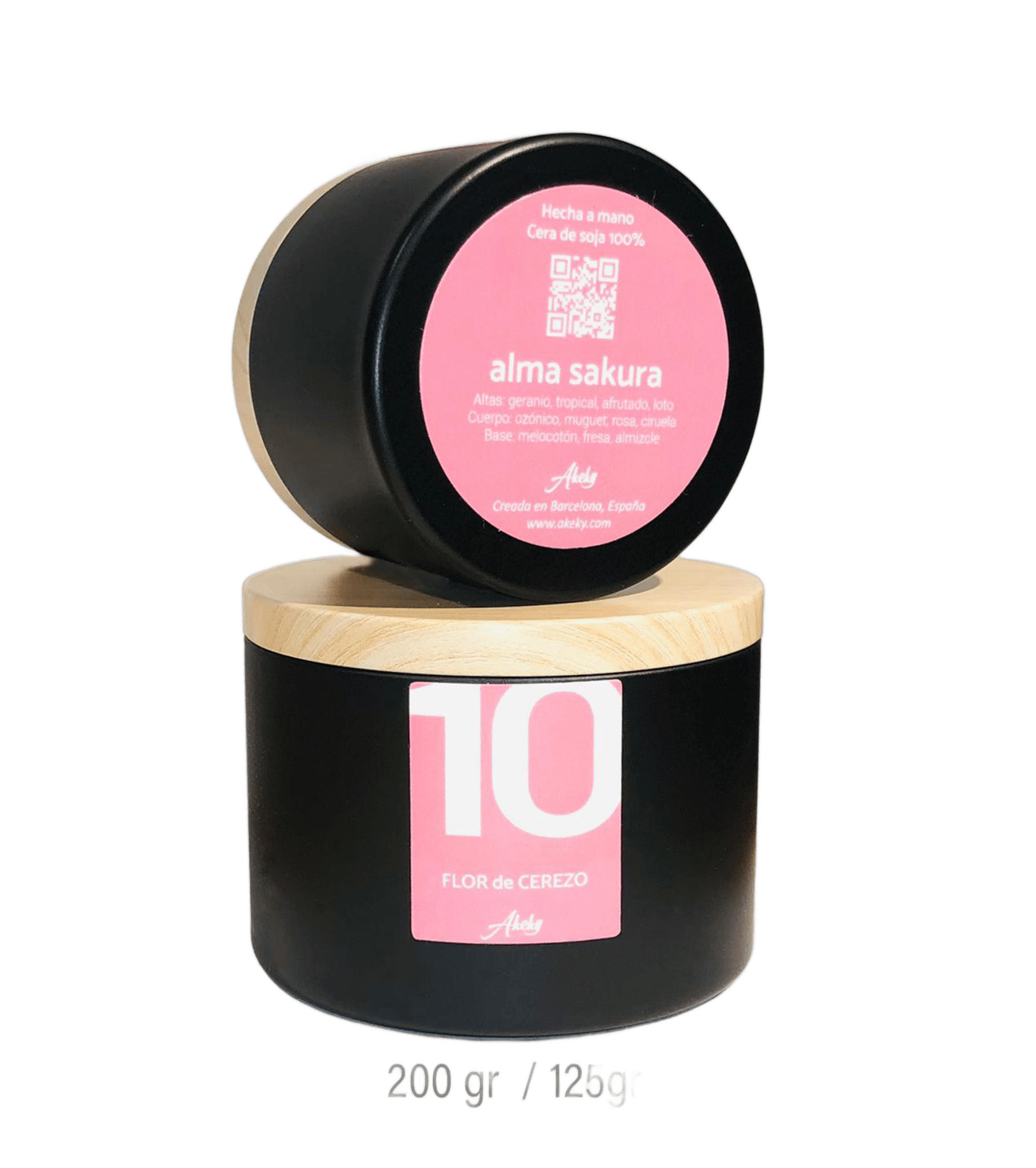 Handmade CHERRY BLOSSOM candle 100% soy wax - Só Verde