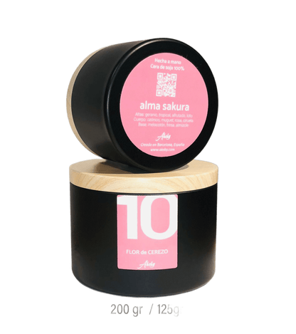 Handmade CHERRY BLOSSOM candle 100% soy wax - Só Verde