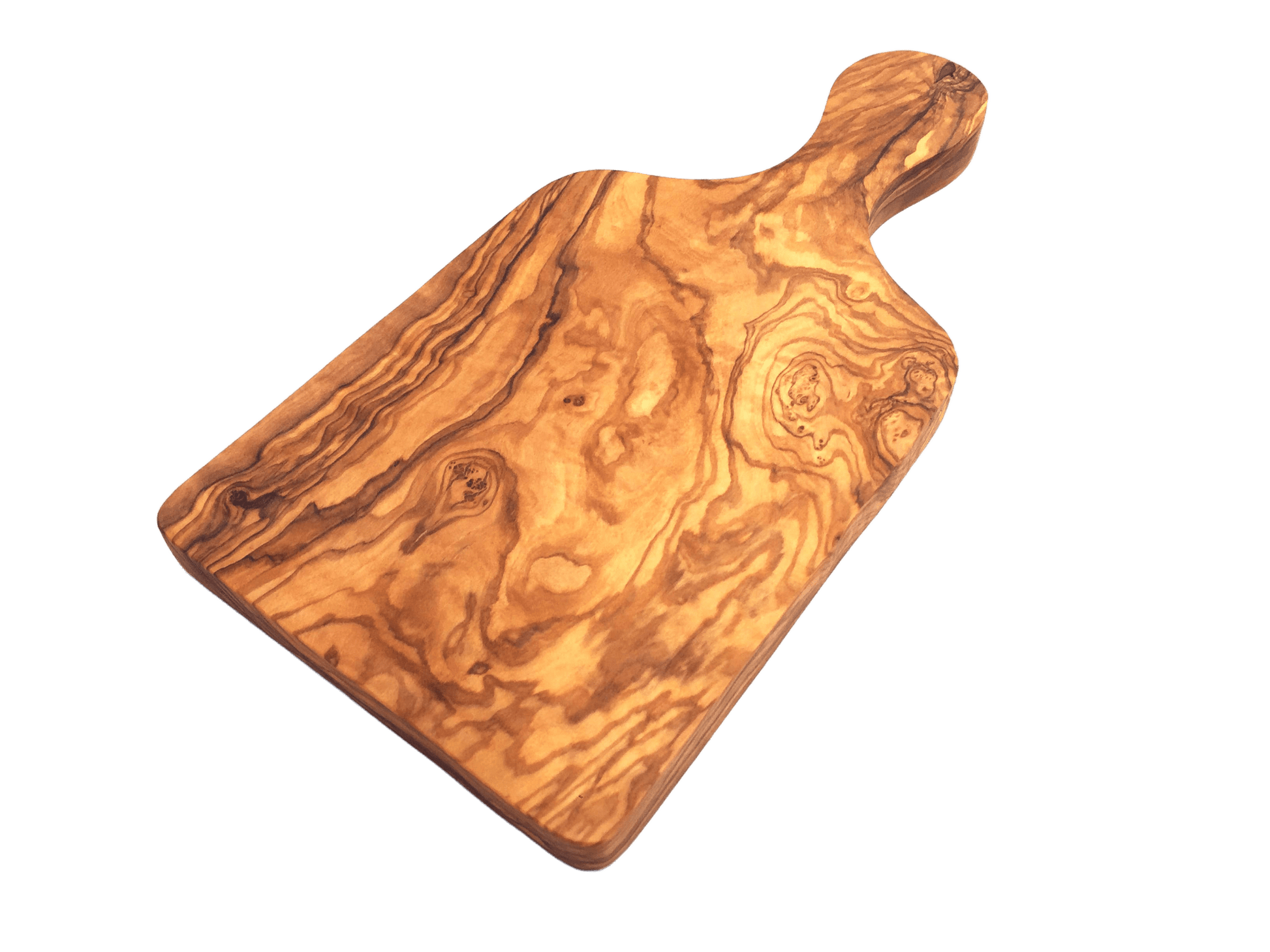 Handmade olive wood cutting board with handle - Só Verde