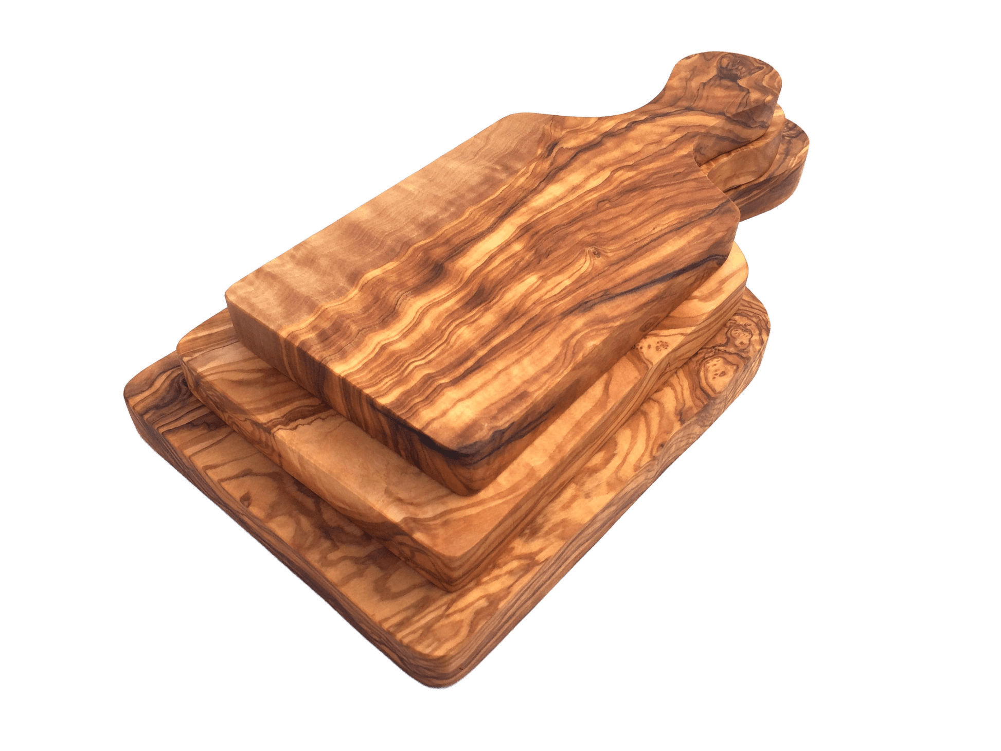 Handmade olive wood cutting board with handle - Só Verde