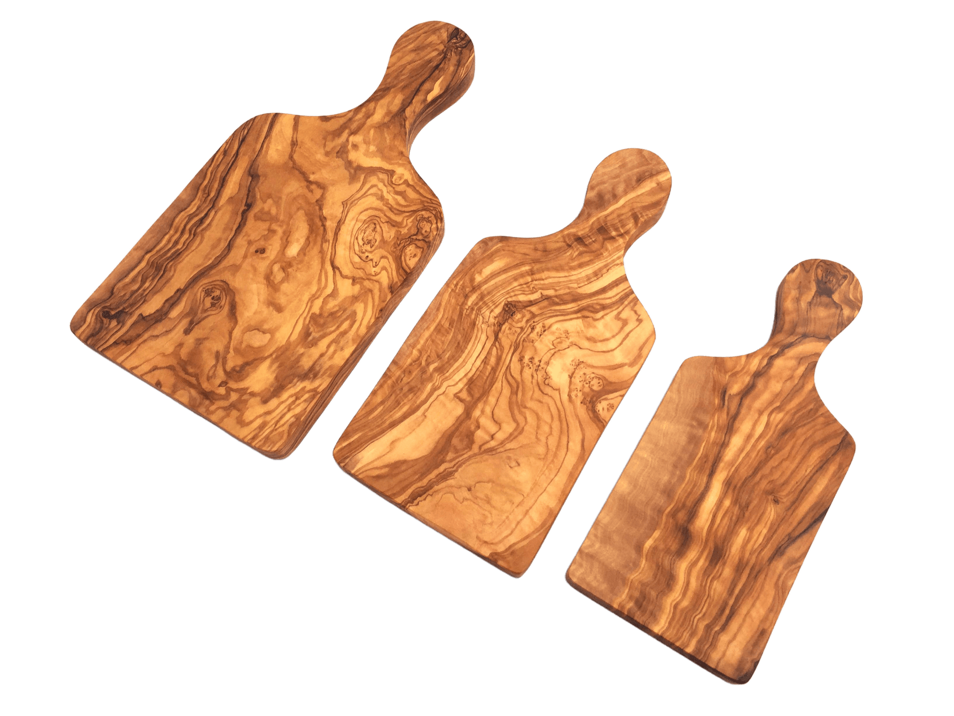 Handmade olive wood cutting board with handle - Só Verde