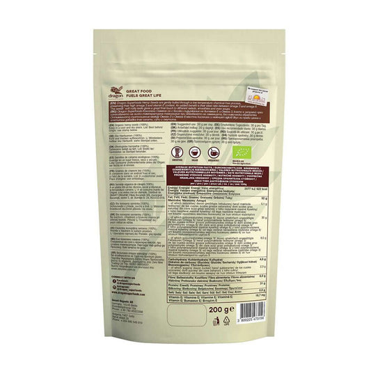 Hemp Seeds, peeled, organic, Dragon Superfoods, 200g - Só Verde