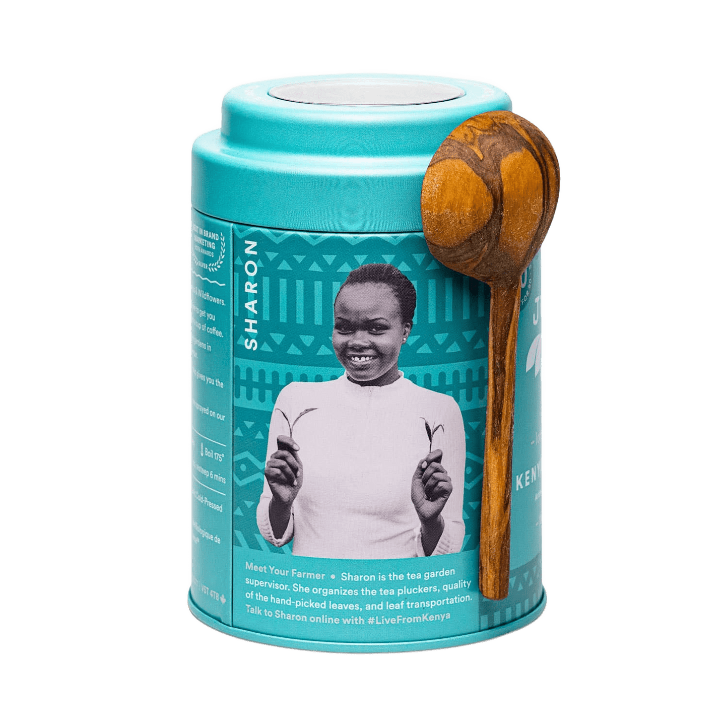 Kenyan Earl Grey Black Tea Gift Tin with Spoon - Só Verde