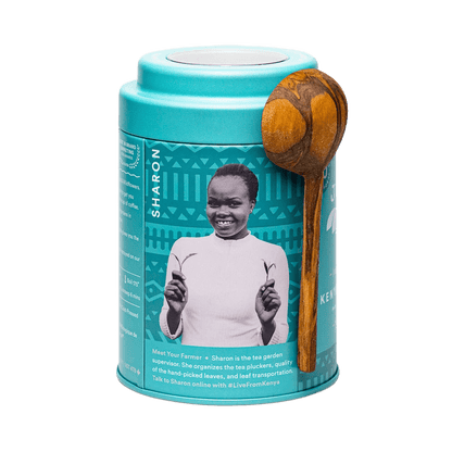 Kenyan Earl Grey Black Tea Gift Tin with Spoon - Só Verde