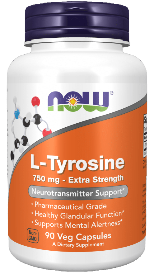 L-Tyrosine 750 mg, Extra Strength Veg Capsules - Só Verde