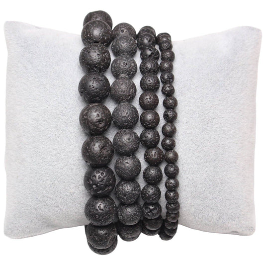 Lava stone bracelet A - Só Verde