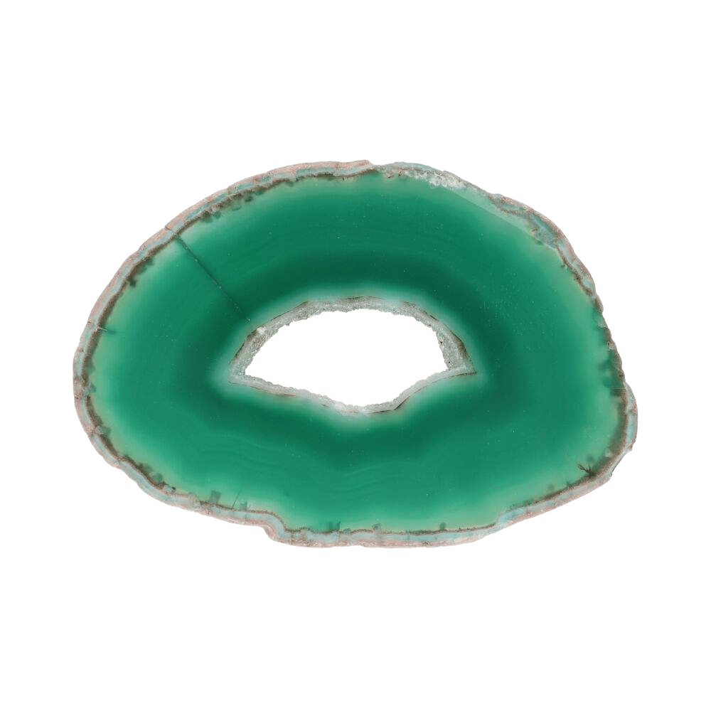 Medium Dyed Green Agate Plate - Só Verde
