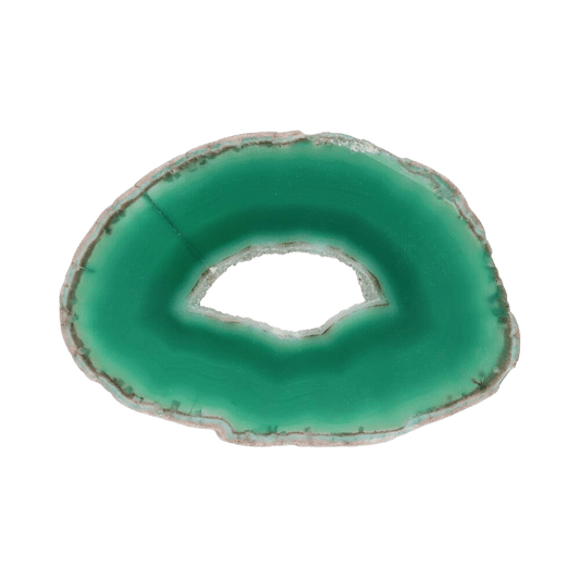 Medium Dyed Green Agate Plate - Só Verde
