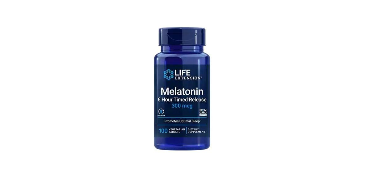 Melatonin 6 Hour Timed Release 300 mcg Tablets - Só Verde