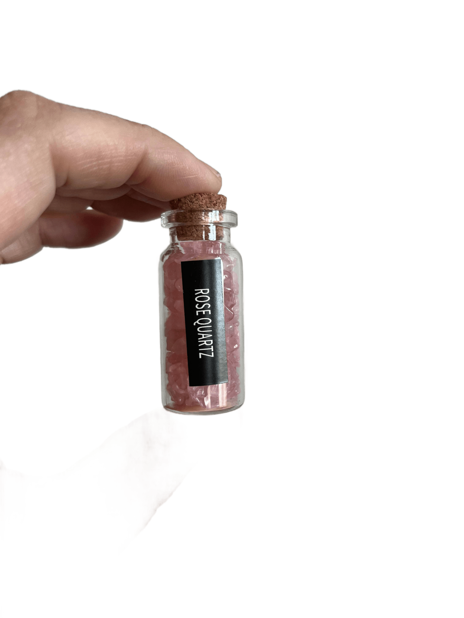 Mini Glass Bottle with Semi Precious Gemstones Gift Crystal - Só Verde