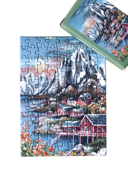 Mini Puzzle Lofoten Norway - Só Verde