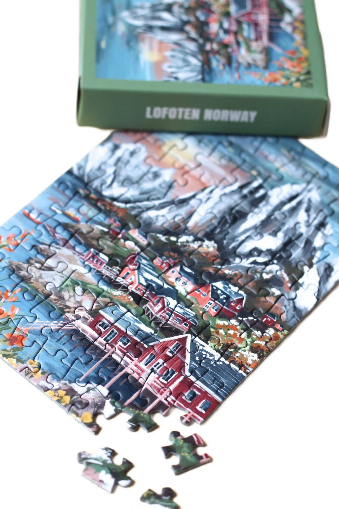 Mini Puzzle Lofoten Norway - Só Verde