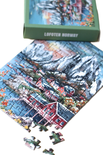 Mini Puzzle Lofoten Norway - Só Verde