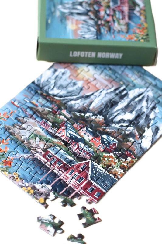 Mini Puzzle Lofoten Norway - Só Verde