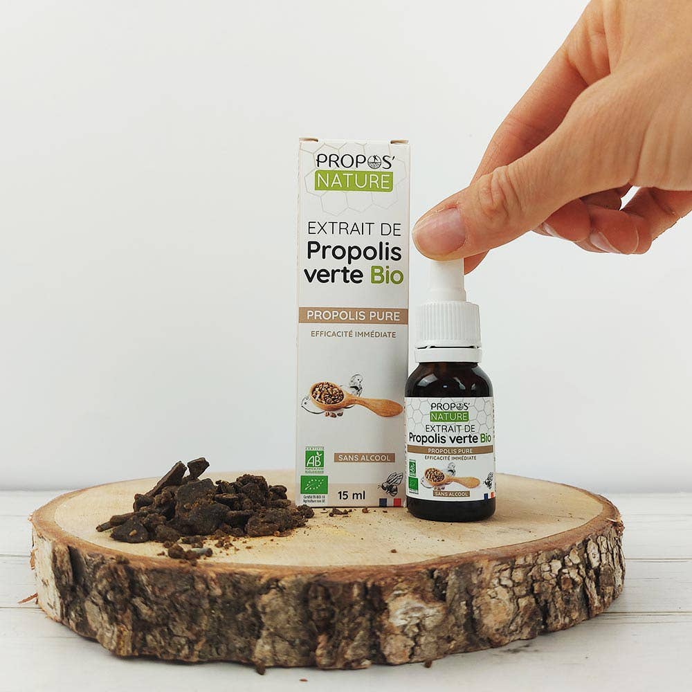 Organic Green Propolis Extract - Alcohol-Free - 15ml - Só Verde