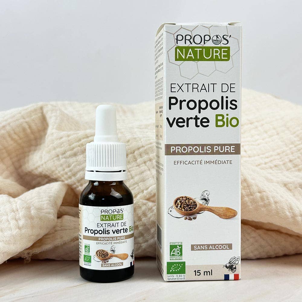 Organic Green Propolis Extract - Alcohol-Free - 15ml - Só Verde