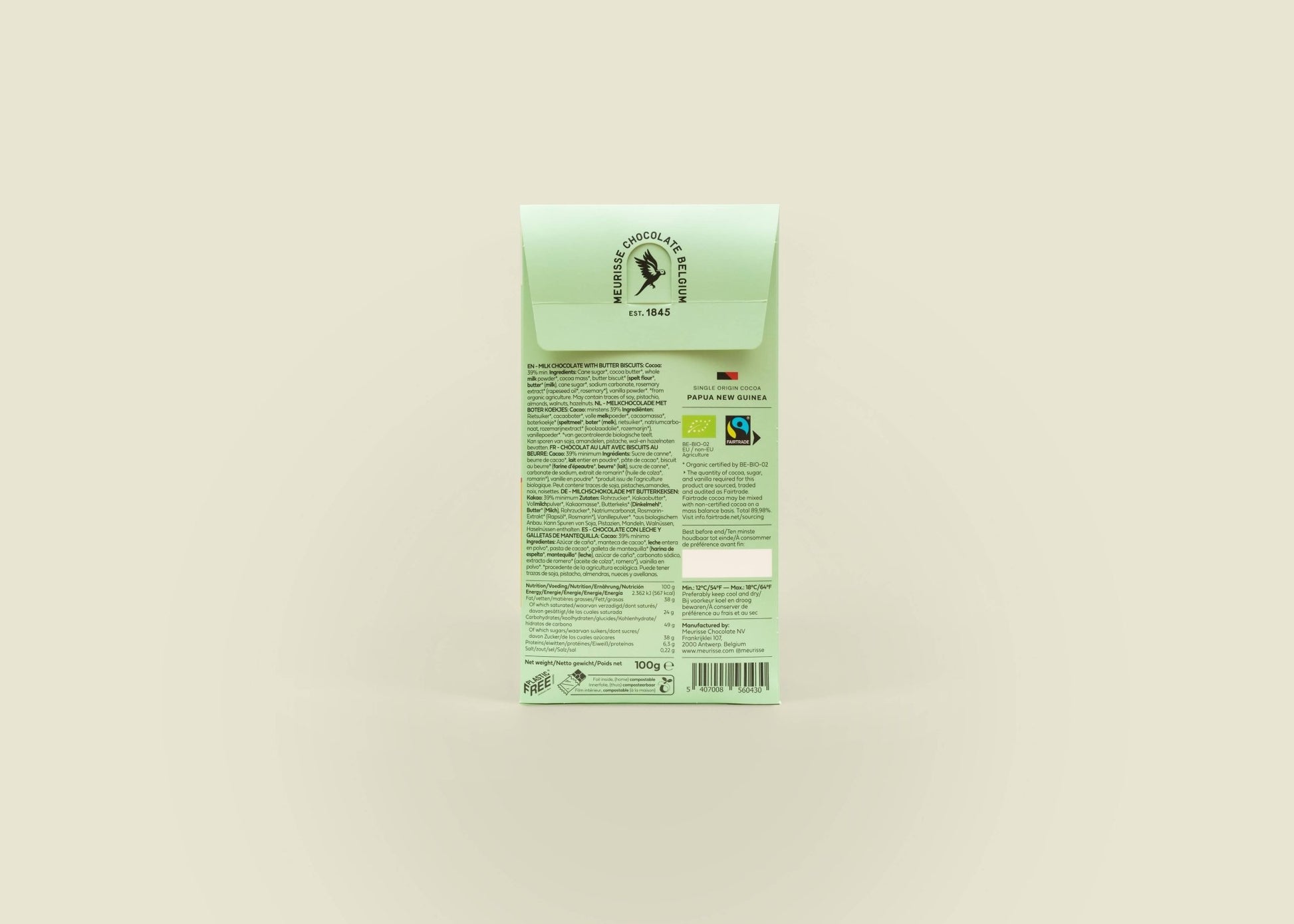 Organic Milk Chocolate with Butter Biscuit - Só Verde