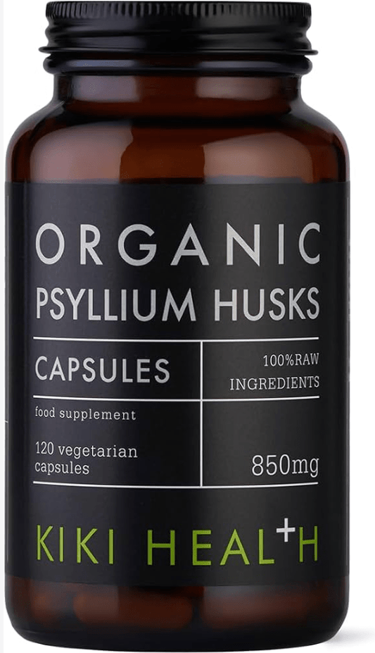 Organic Psyllium Husks 850mg - 120 capsules - KIKI HEALTH - Só Verde