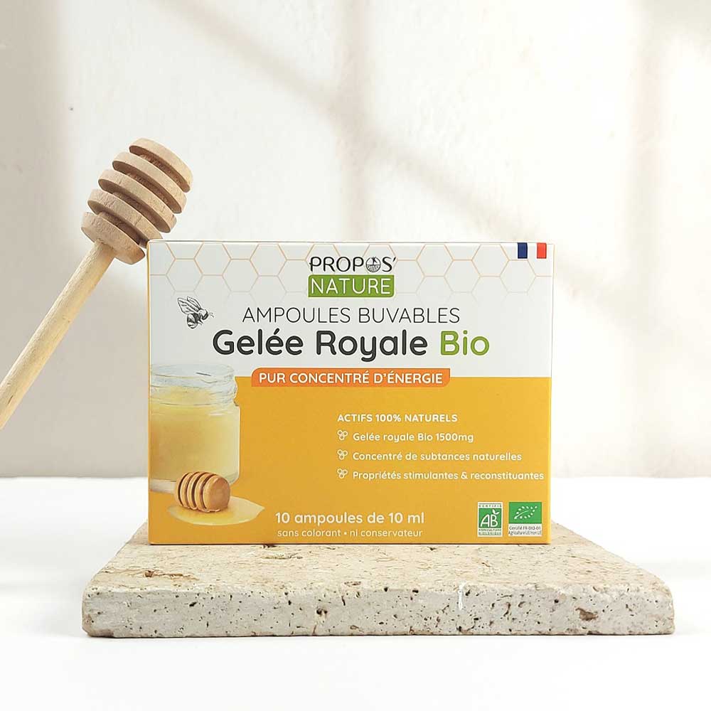 Organic Royal Jelly - 1500 mg dose - 10 ampoules of 10 ml - Só Verde