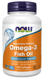 Omega-3 Fish Oil, Molecularly Distilled Softgels