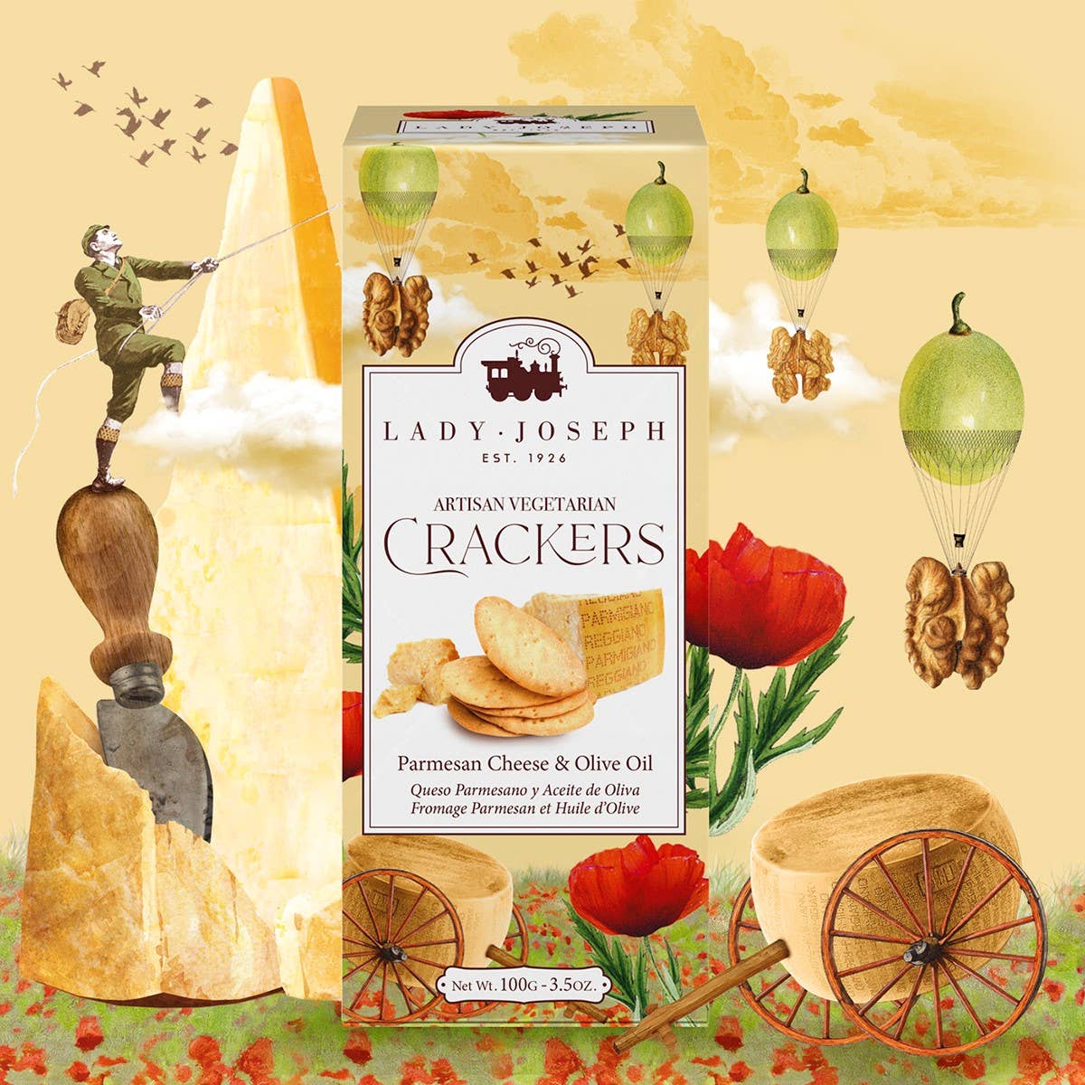 Parmesan and Olive Oil Crackers (Cheese snack) - Só Verde