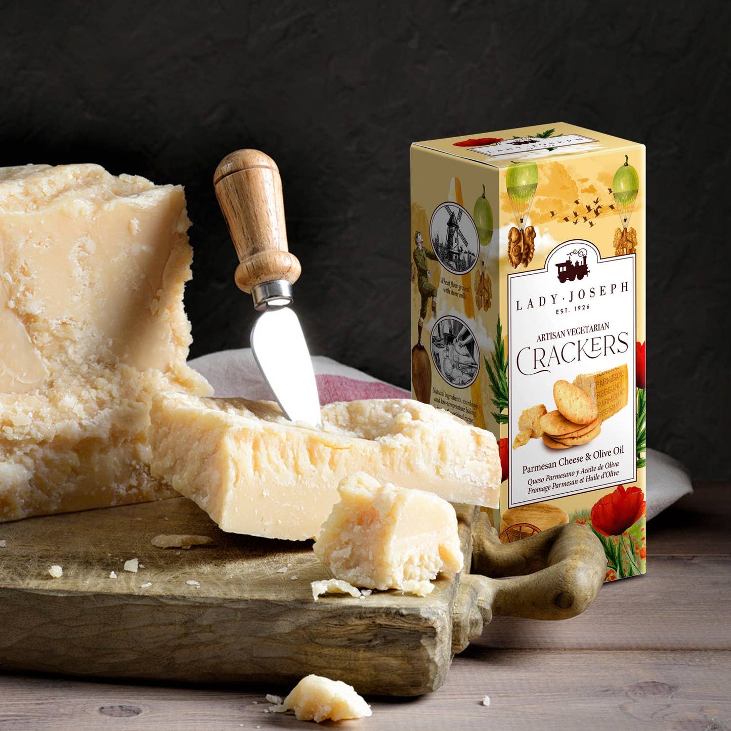 Parmesan and Olive Oil Crackers (Cheese snack) - Só Verde