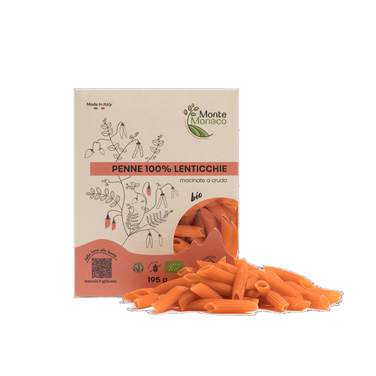 Penne 100% Lentil Flour - Só Verde