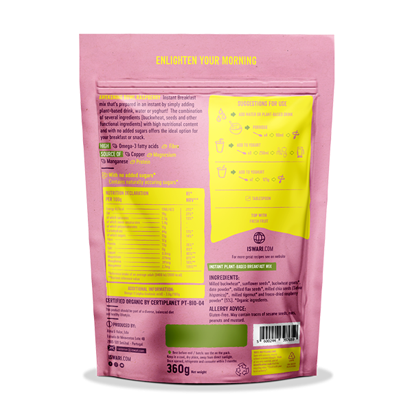 Pequeno-Almoço Iswari Pequeno Buda - Framboesa 360 G