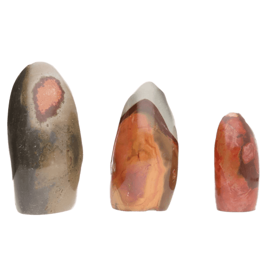 Polished Polychrome Jasper Shapes - Só Verde