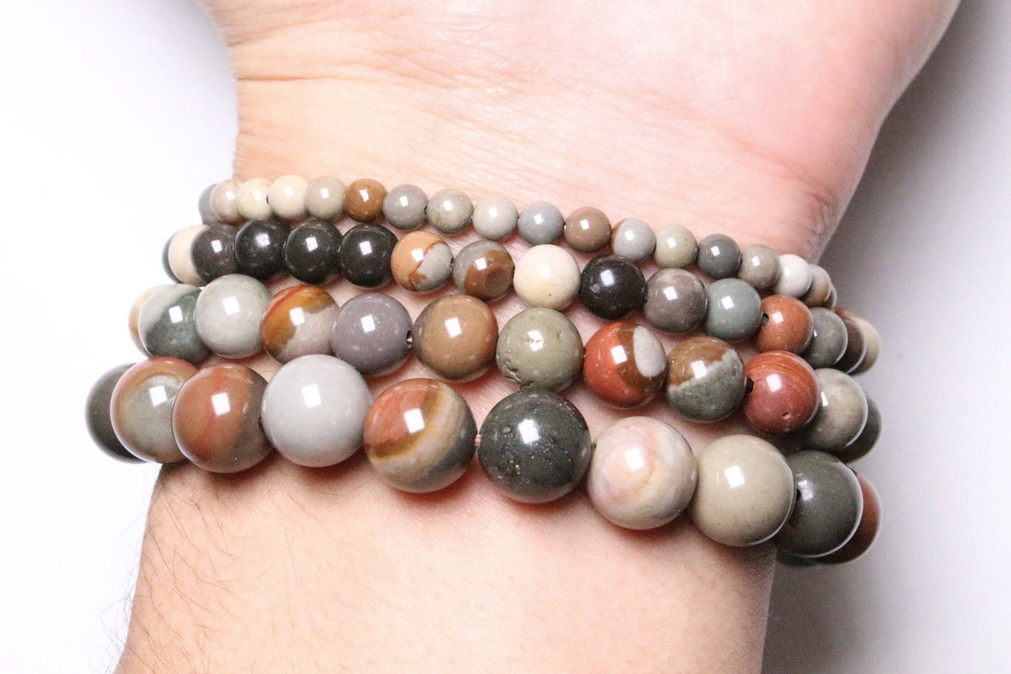 Polychrome Jasper Bracelet A - Só Verde