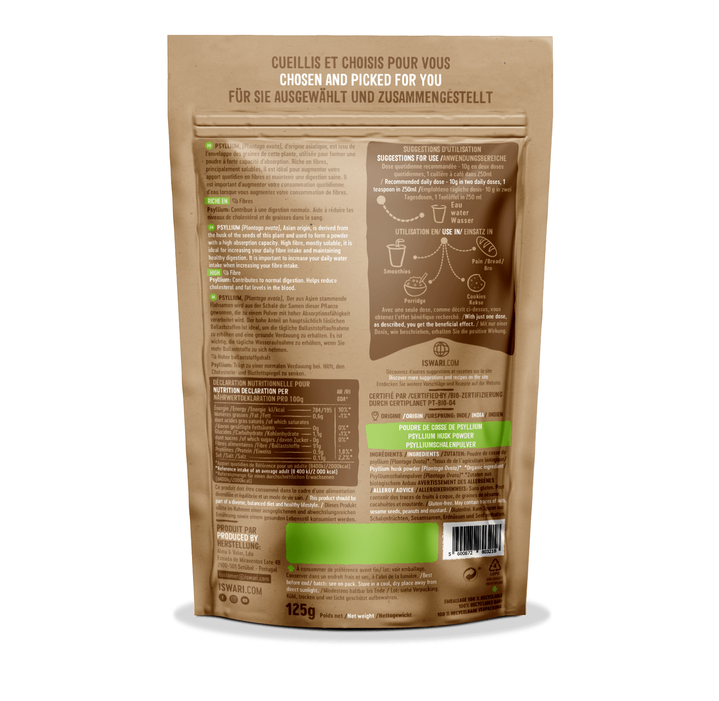 Psyllium Husk Powder - Só Verde