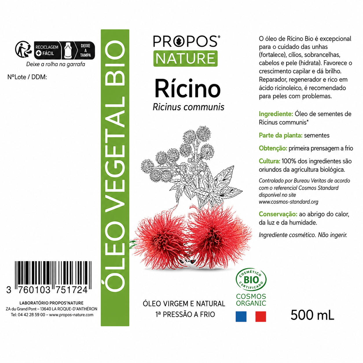 Pure Cold-Pressed Castor Oil - Só Verde