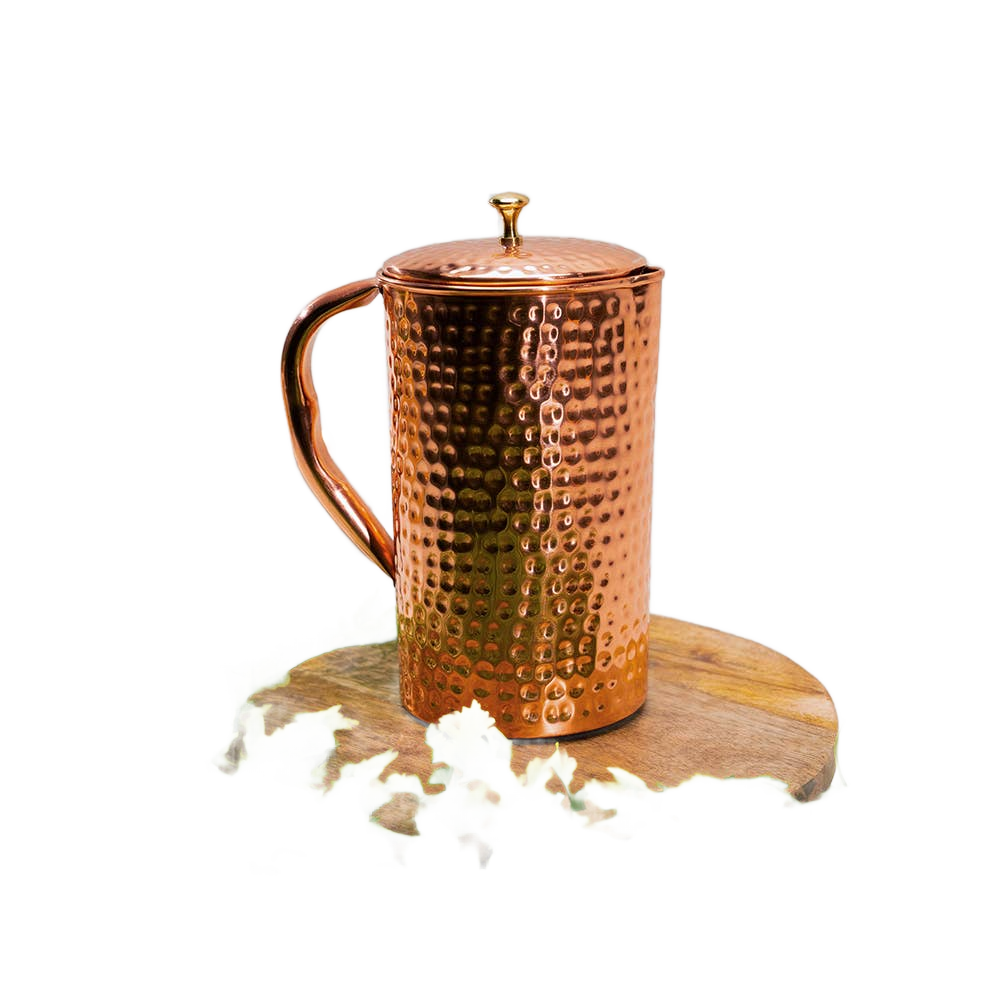 Pure Copper Jug Hammered B ±1.5 Liters - Só Verde